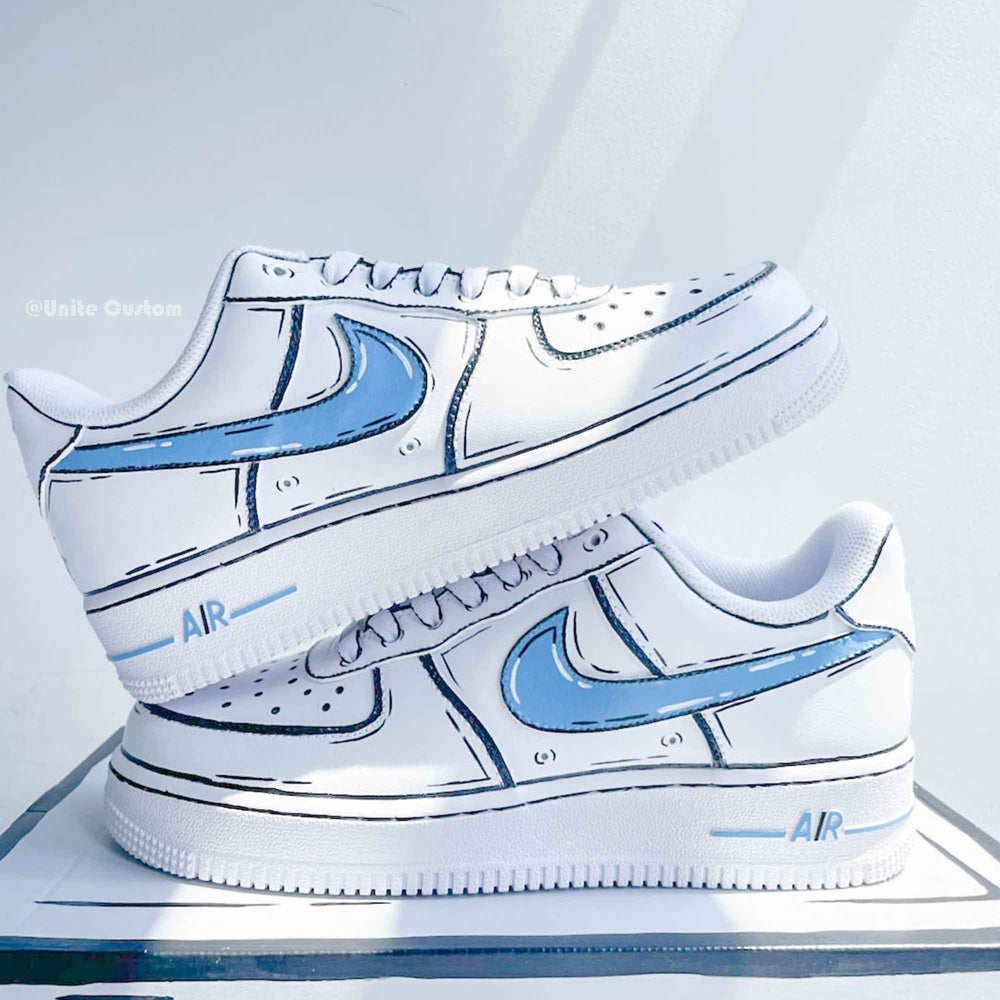 Custom Air Force 1 Catoons Blue