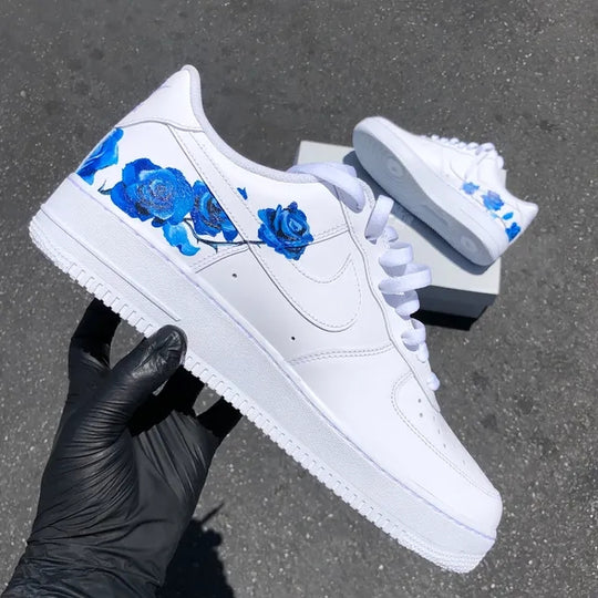 Custom Air Force 1 Delicate Blue Rose