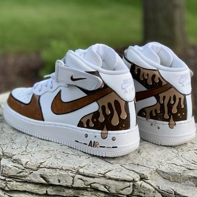 Custom Air Force 1 Caramel Drip