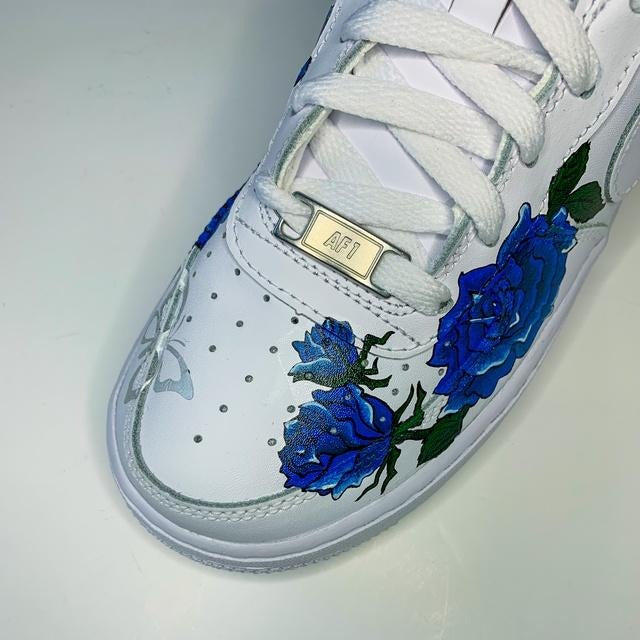 Custom Air Force 1 Blue Rose 3M Butterfly