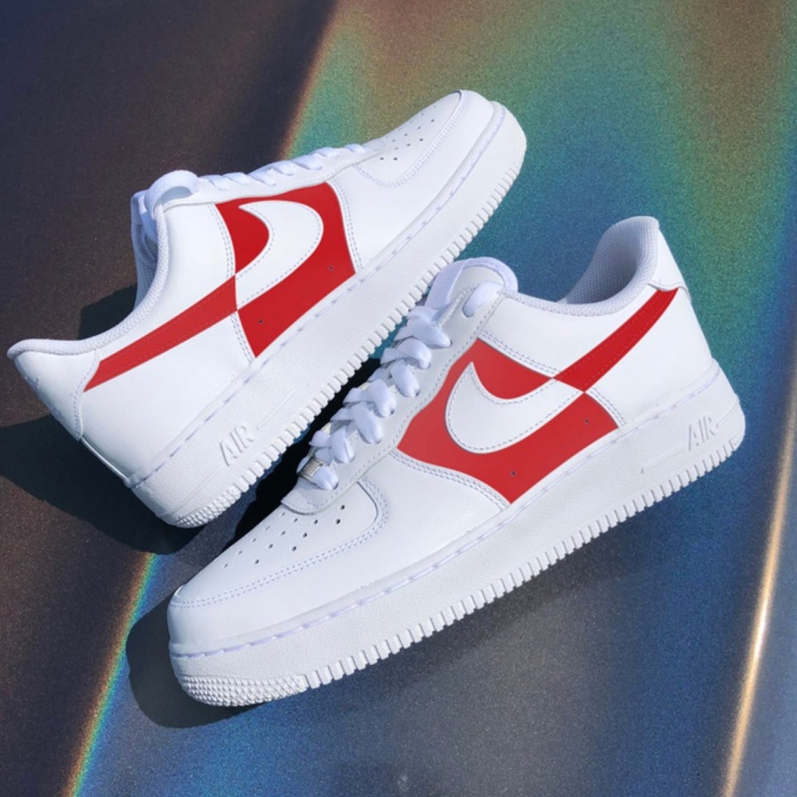 Custom Air Force 1 Colorblock Red