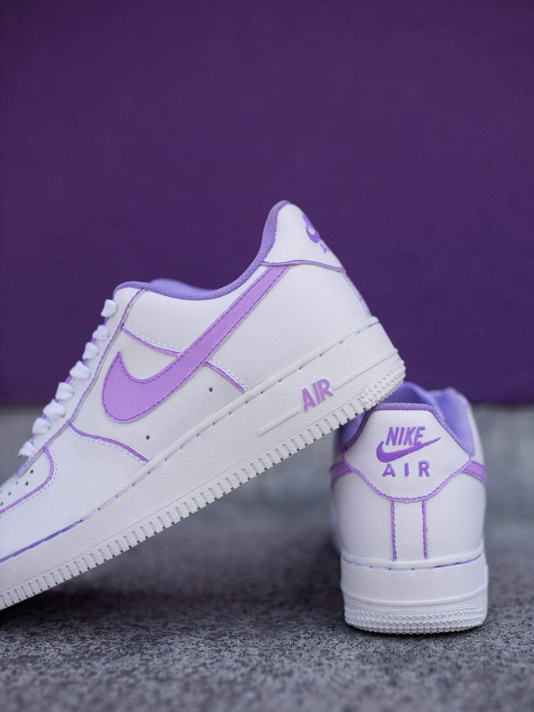 Sassy Mood Collection AF1 Lilac Purple Outline Air Force 1