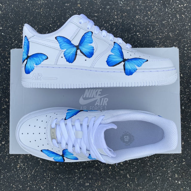 Custom Air Force 1 Blue Butterfly