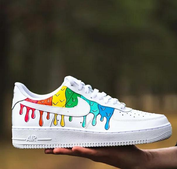 Custom Air Force 1 Colorful Drip