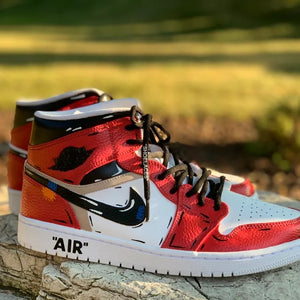 Custom Air Jordan 1 Off White Inspired Cartoon