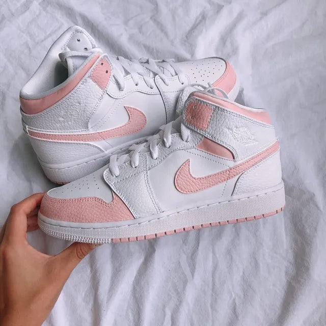 Custom Air Jordan 1 Mid Baby Pink