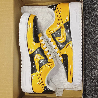 YELLOW BLACK CARTOON CUSTOM AIR FORCE 1