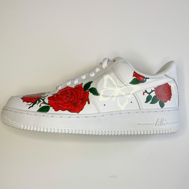 Custom Air Force 1 Roses And butterflies