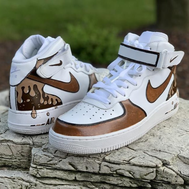 Custom Air Force 1 Caramel Drip