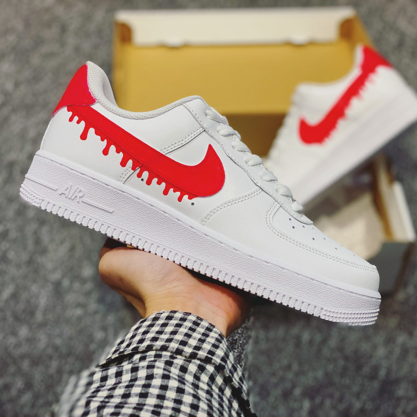 RED DRIP CUSTOM AIR FORCE 1