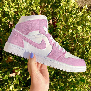 Custom Air Jordan 1 Mid Baby Pink Colorblock 🎀🌸