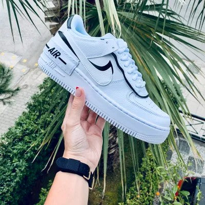 Nike Air Force 1 Shadow White Black Custom