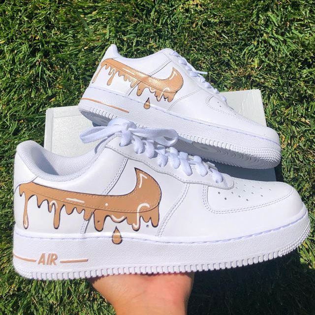 Custom Air Force 1 Tan Drip