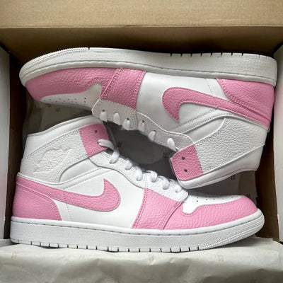 Pink White Air Jordan 1 Custom