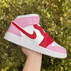 Custom Air Jordan 1 Valentines Alentines Colorblock ❤️💕