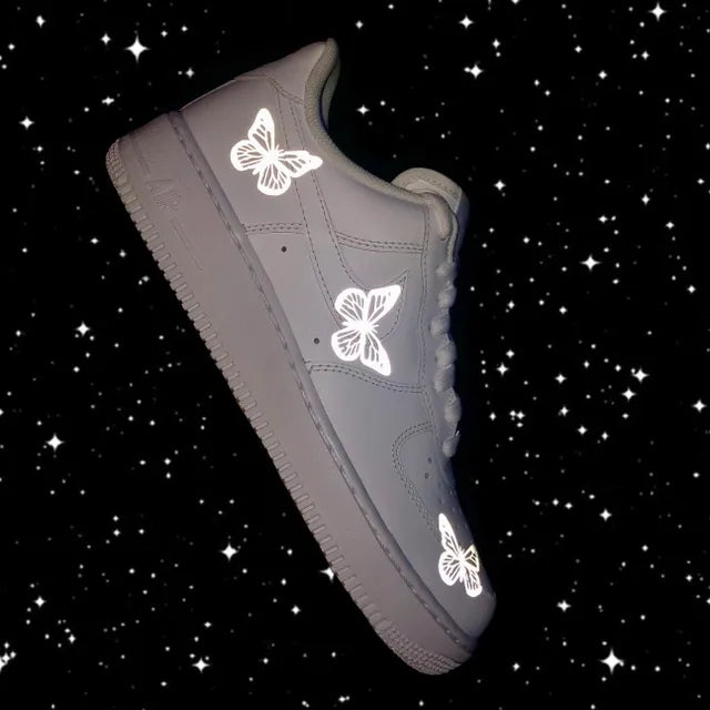 Custom Air Force 1 Triple 3M Reflective Butterfly ⚡️🦋