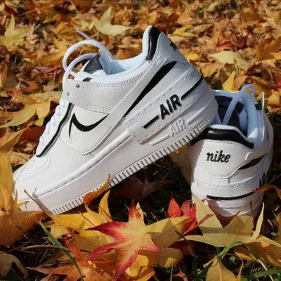 Nike Air Force 1 Shadow White Black Custom