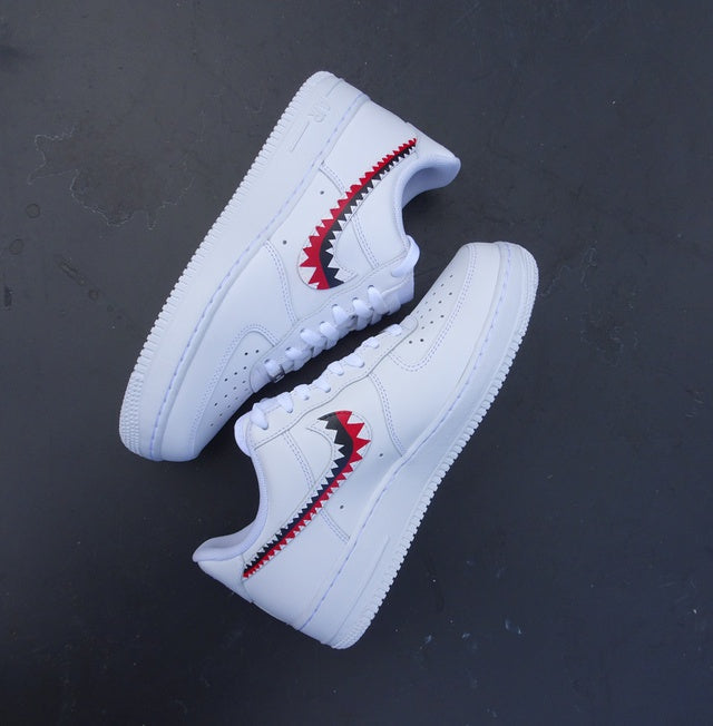 Custom Air Force 1 Bape Shark Teeth