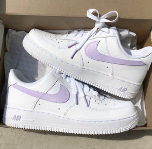 Custom Air Force 1's Pastel Lilac Purple