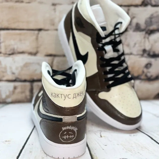 Custom Air Jordan 1 Mocha Cactus Jack