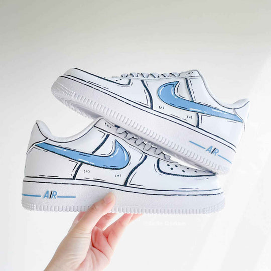 Custom Air Force 1 Catoons Blue