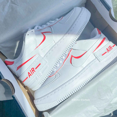 Custom Air Force 1 Shadow Red White