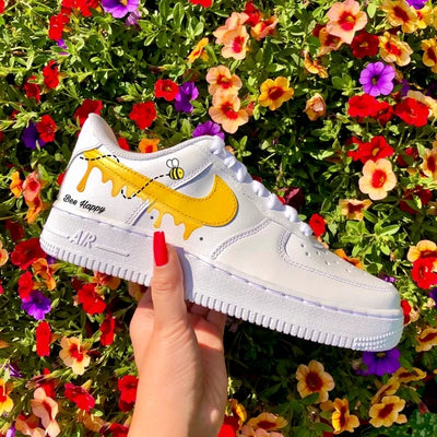 Custom Air Force 1 Bee Happy Honey Drip 🐝🍯