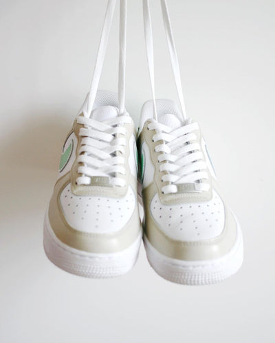 Custom Air Force One Mint Green Beige Brown