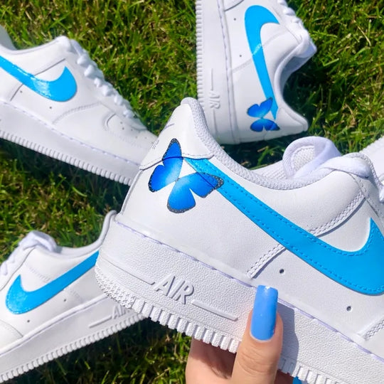 Custom Air Force 1 Blue Butterfly 🦋✨