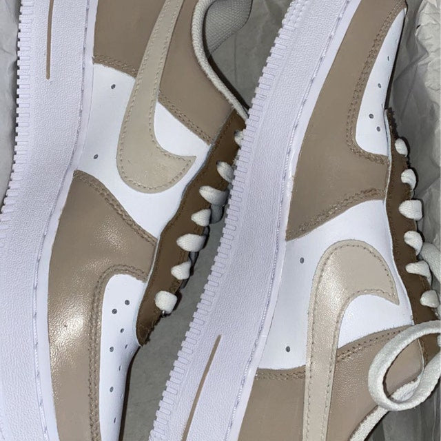 Brown Custom Air Force 1s (Hand Painted)