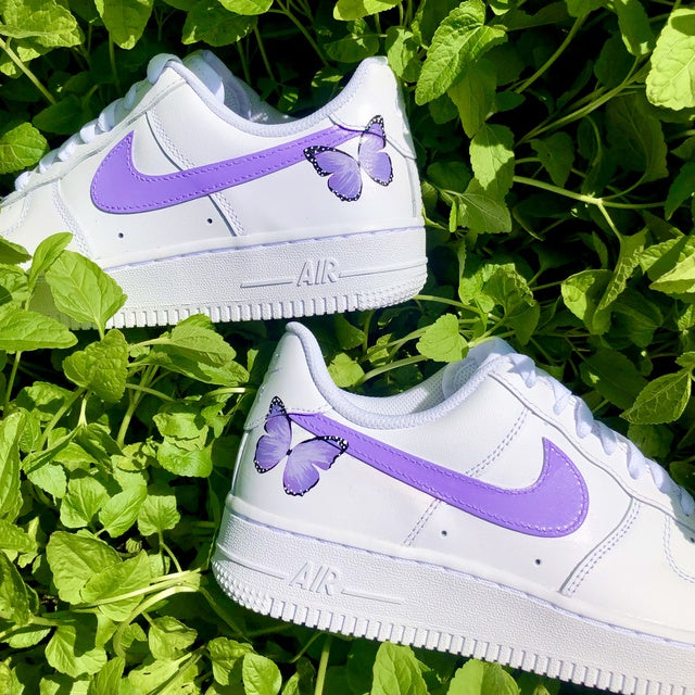 Custom Air Force 1 Lilac Butterfly