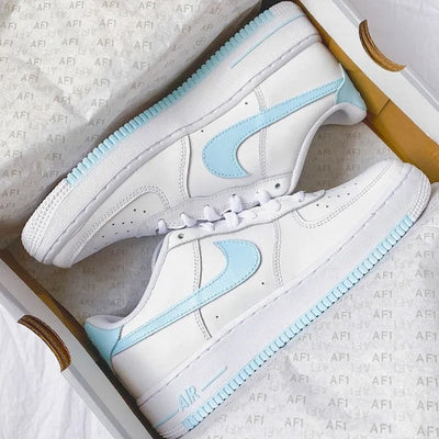 Custom Air Force 1 Baby Blue Sneakers