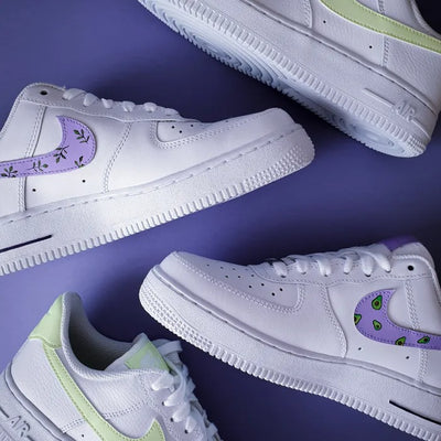 Custom Air Force 1 Purple Swoosh