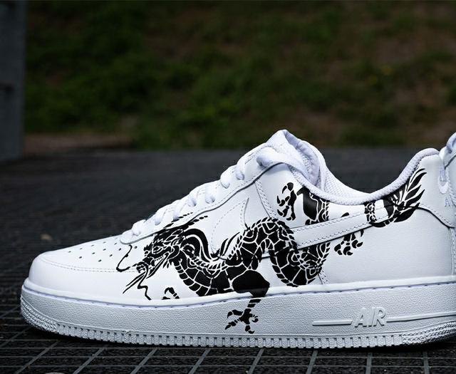 Custom Air Force 1 Dragon Black