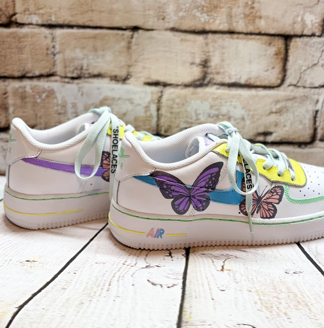 Custom Air Force 1 Pastel Butterfly