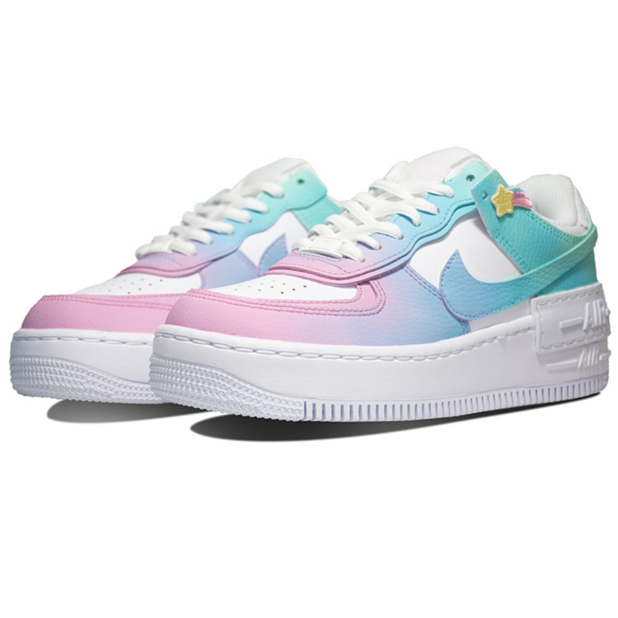 Air Force 1 Shadow Ombre Spun Sugar Pink Blue Green