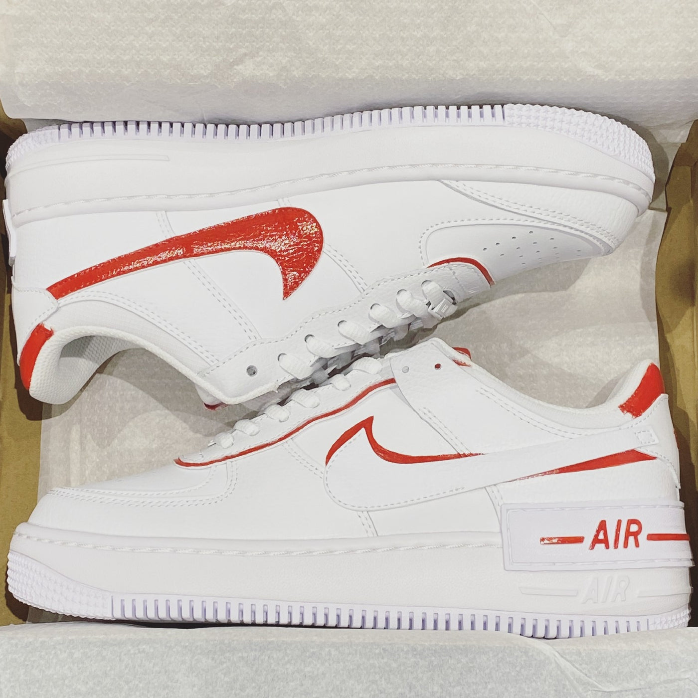 RED CUSTOM AIR FORCE 1 SHADOW