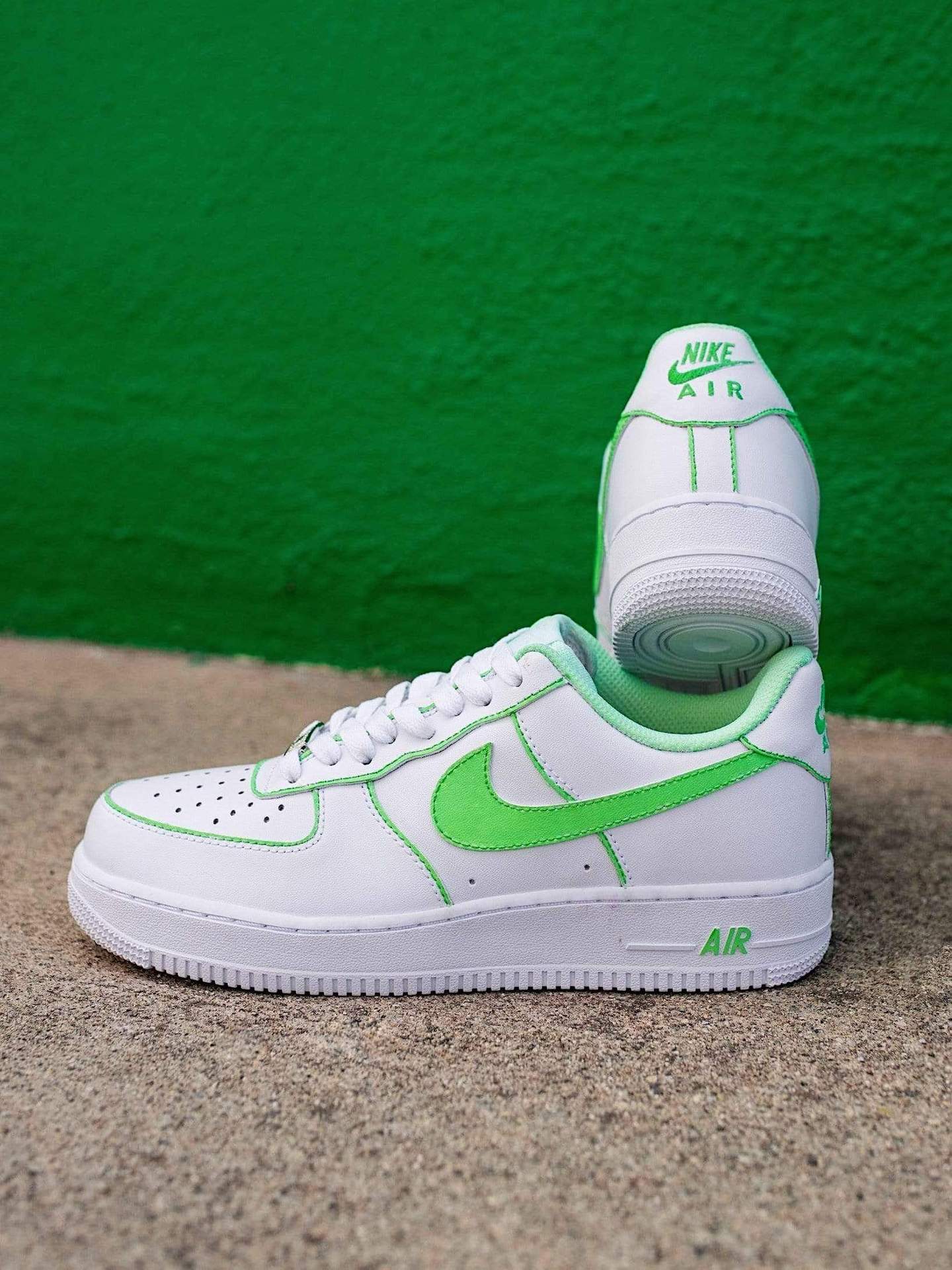 Lucky Mood Collection Mint Green Outline Air Force 1