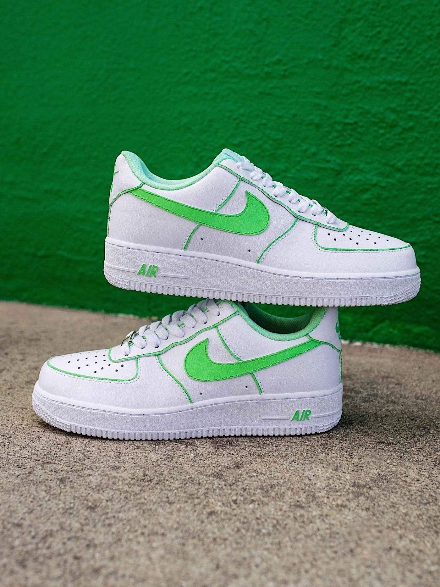 Lucky Mood Collection Mint Green Outline Air Force 1