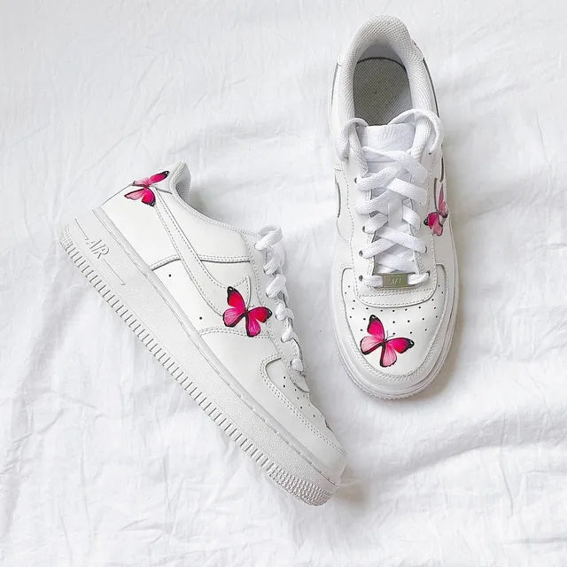 Custom Air Force 1 Rose butterfly