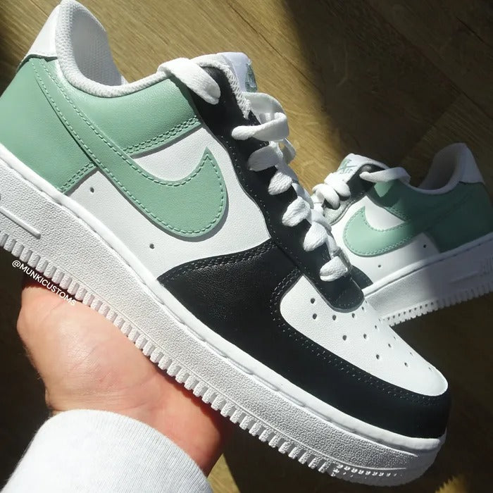 Custom Air Force 1 Black/Light Green