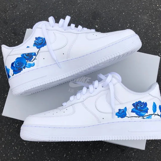 Custom Air Force 1 Delicate Blue Rose