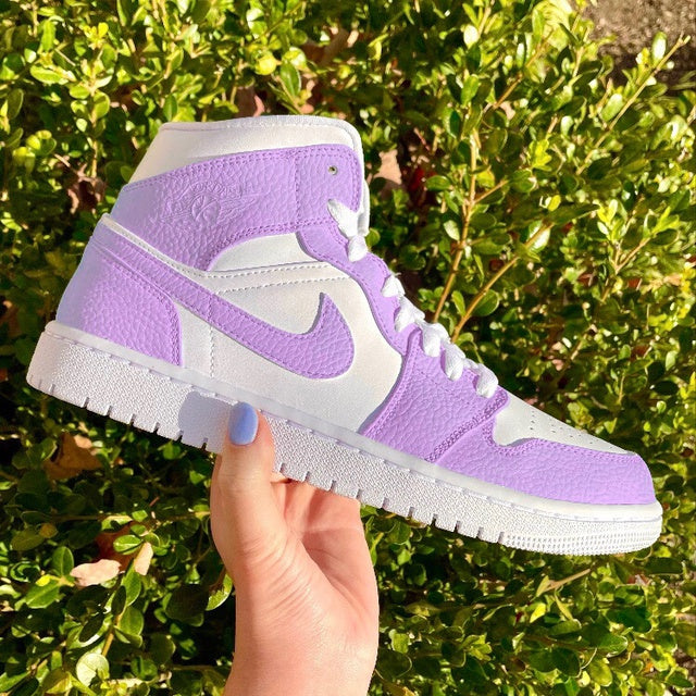 Custom Air Jordan 1 Pastel Lilac Colorblock💜