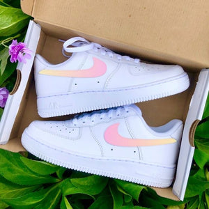 Custom Air Force 1 Ombré Pink Orange