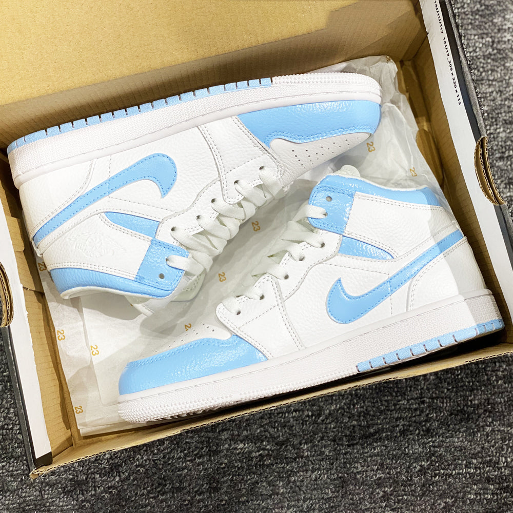 BABY BLUE AIR JORDAN 1 CUSTOM