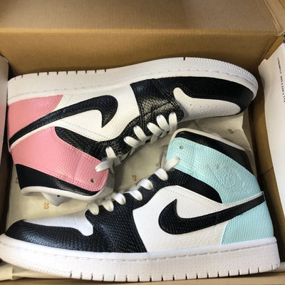 Pink Blue Air Jordan 1 Custom