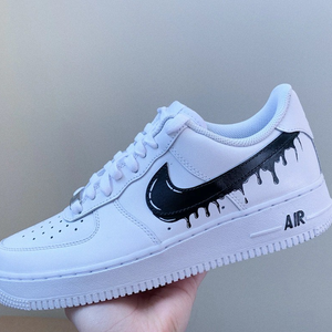 Black Drip Custom Nike Air Force 1