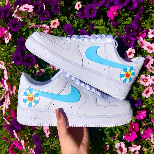 Custom Air Force 1 Baby Blue Takashi Murakami 🌼💖