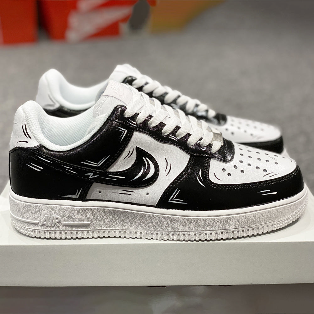 BLACK WHITE CARTOON AIR FORCE 1 CUSTOM