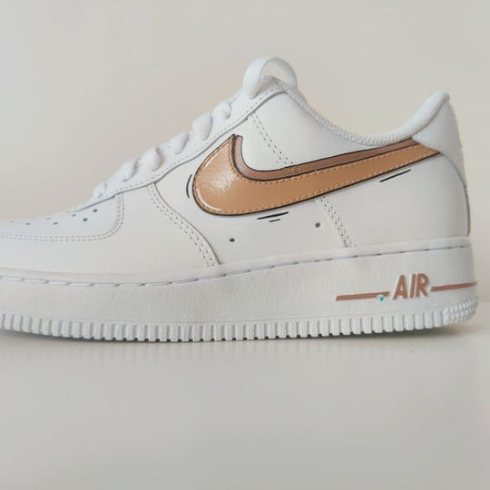 Custom Air Force 1 MOCHACCINO SWOOSH